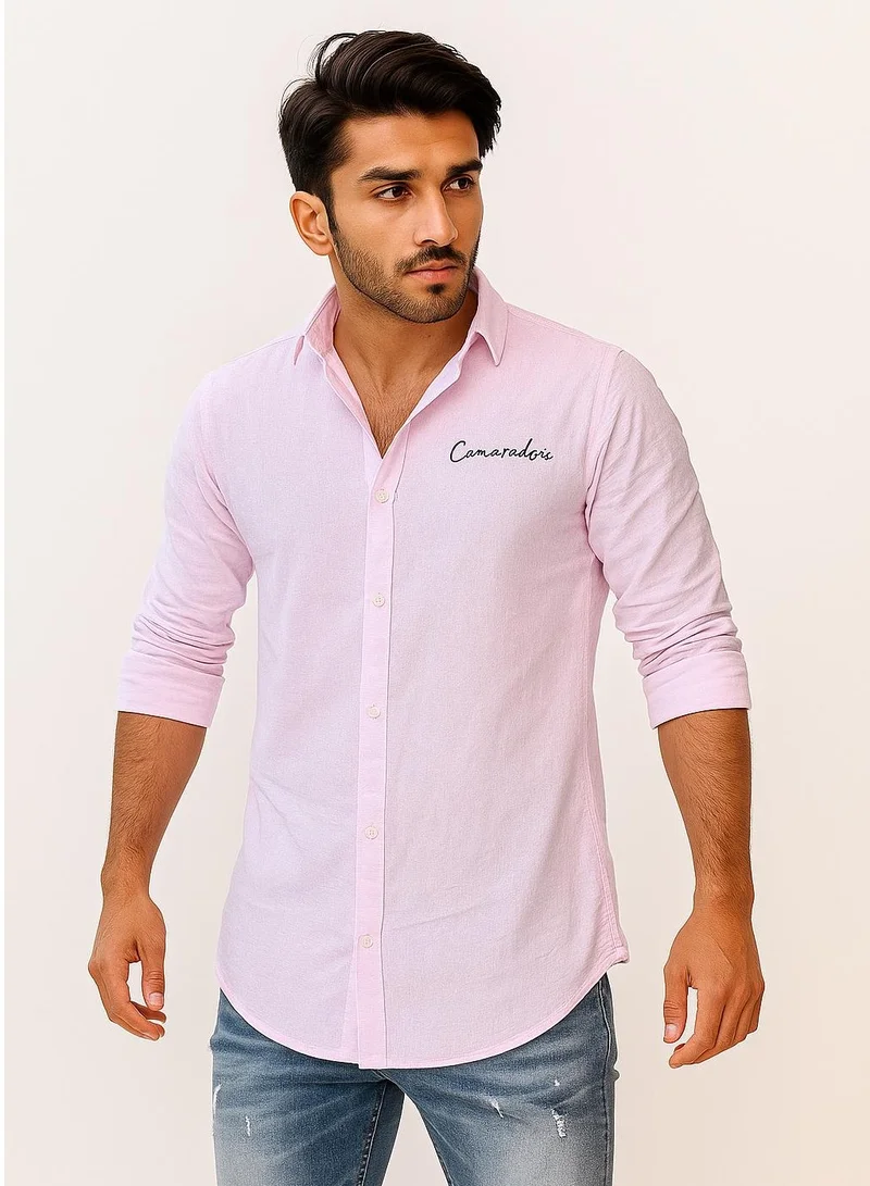 THUGFIT PREMIUM LINEN SHIRT PACK OF 2 WHITE + PINK