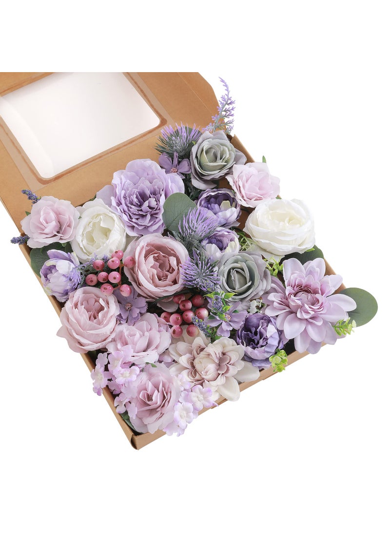 kuujojo kuujojo Artificial Flowers Combo  Fake Flowers for DIY Tables Centerpieces Baby Shower Bridal Shower Wedding Bouquet Arrangements Party Candle Holder Cake Decor Flower Home Decorations  - Image 1