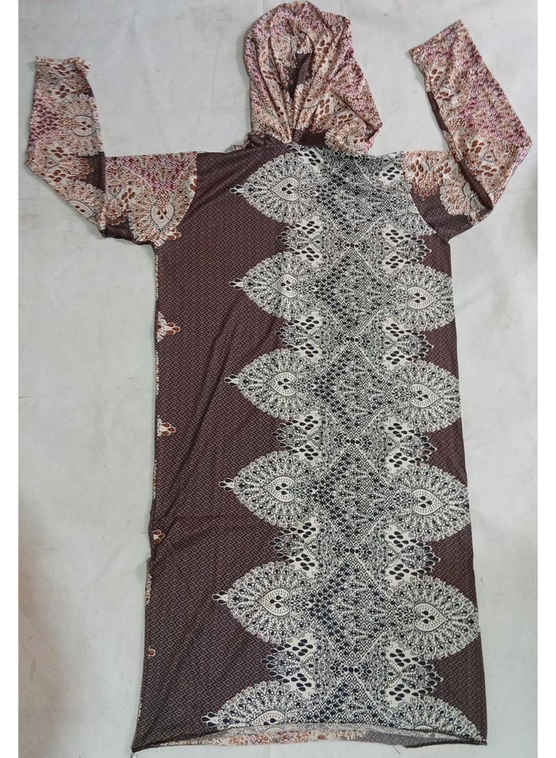 Kids Girls Prayer Esdall / Abaya Size 10 Patterned - Islamic Prayer Dress - Image 1