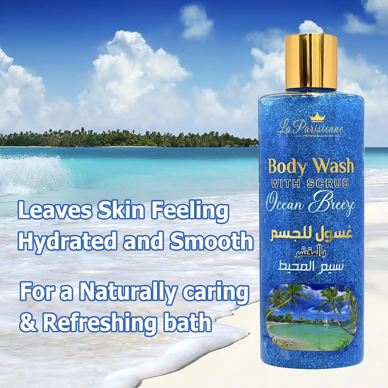 ECOLYTE+ La Parisienne Premium Body Wash with Scrub - Ocean Breeze, 500 ml - Image 5