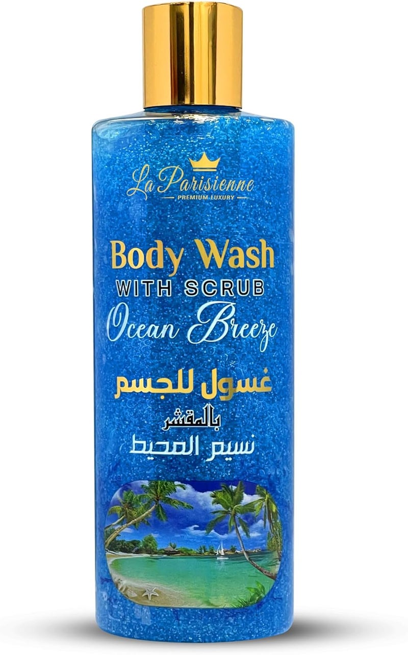 ECOLYTE+ La Parisienne Premium Body Wash with Scrub - Ocean Breeze, 500 ml - Image 1