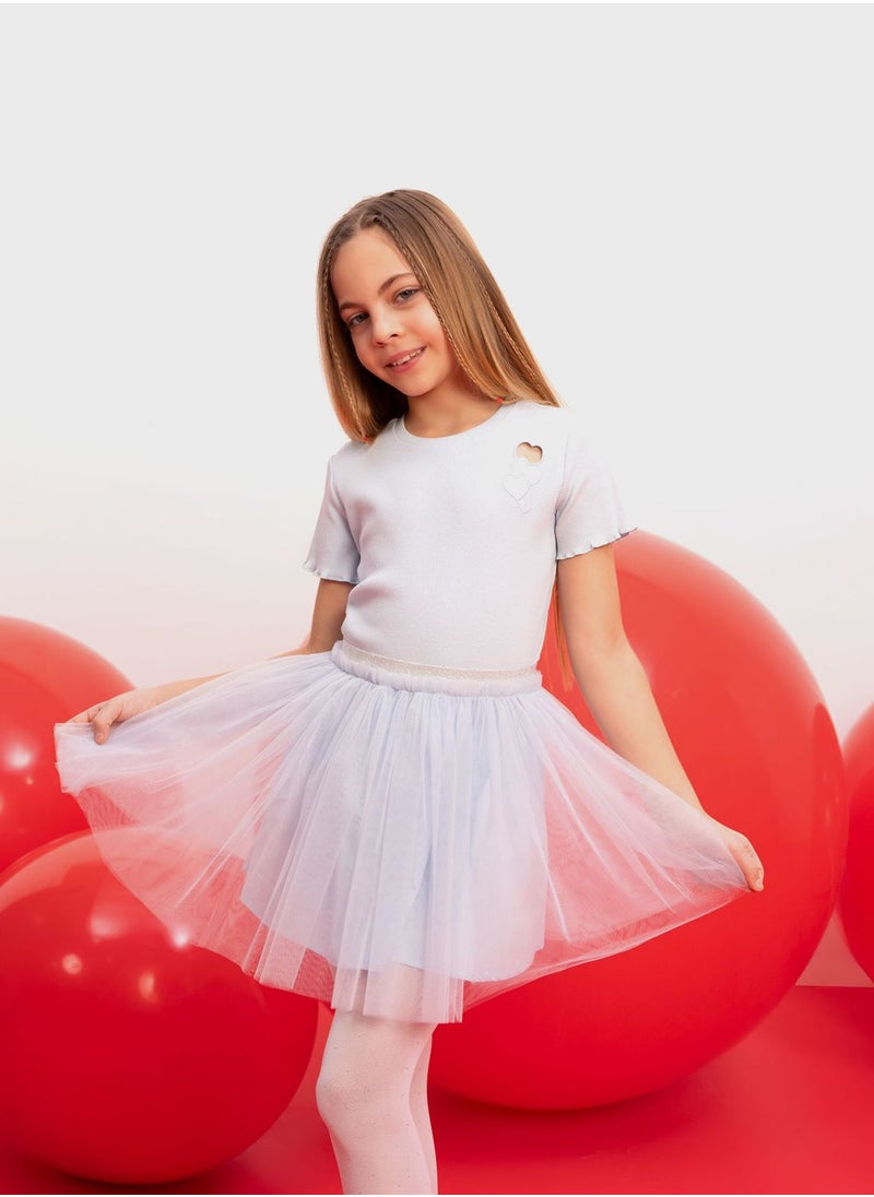 DeFacto - Girl Elastic Waisted Tulle Skirt - Image 1