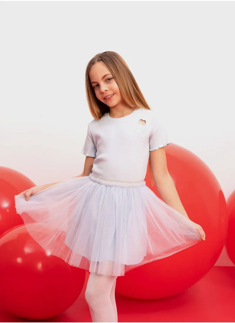 DeFacto Girl Elastic Waisted Tulle Skirt