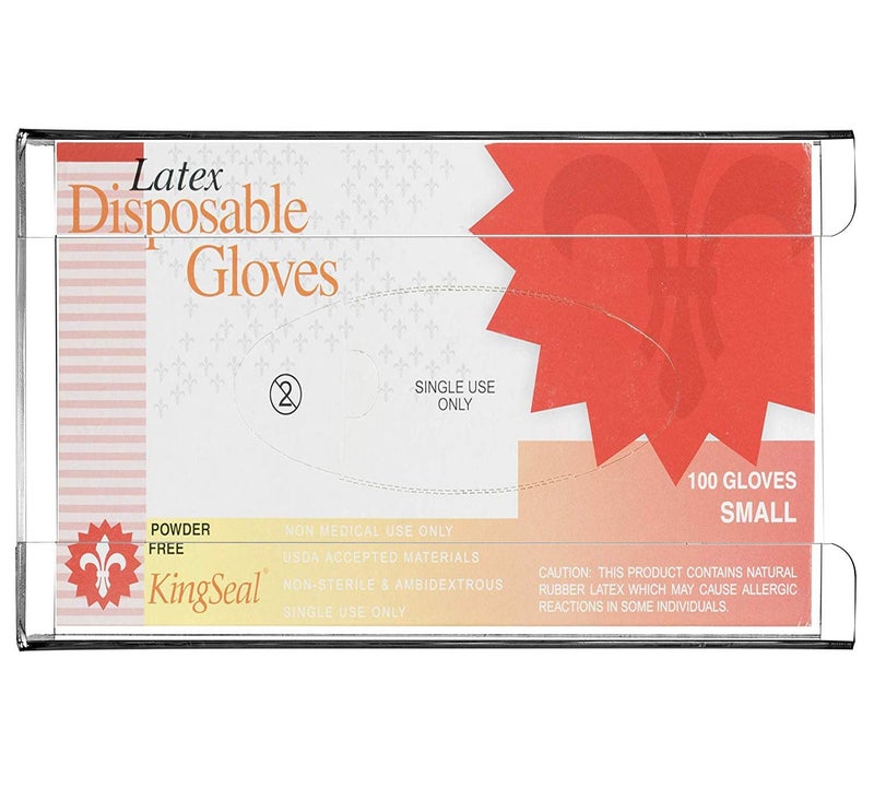 Cq Acrylic Clear Wall Floating Glove Rack And Glove Box Dispenser Holder 10 ""X6.25 ""X4  Pack Of 1 - Image 1