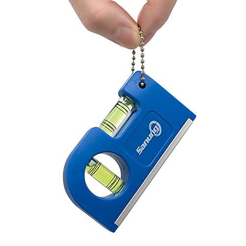 Sanung 4PCS Portable Mini Spirit Levels with Magnetic Base Small Pocket Bubble Measuring Levels Keychain Horizontal Vertical Leveler with Storage Bag for Carpentry Tripod Wall Clock - Image 3