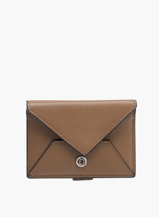 دوتشيني Textured Card Holder with Button Closure