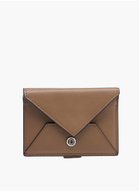 Textured Card Holder with Button Closure