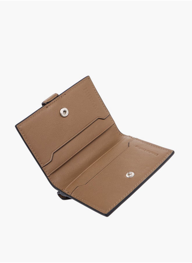 DUCHINI - Textured Card Holder with Button Closure - Image 1