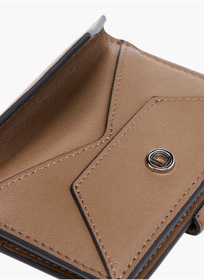 DUCHINI - Textured Card Holder with Button Closure - Image 1