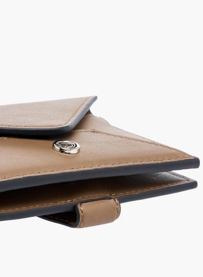 DUCHINI Men's Textured Card Holder with Button Closure