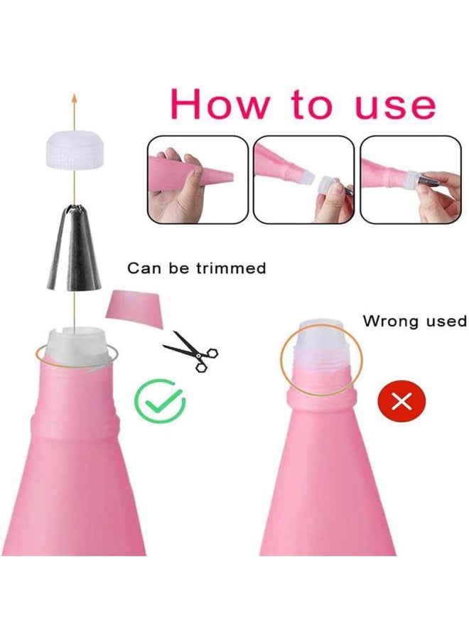 Direct Supply 21-piece Pastry Nozzle Cream Nozzle Pastry Bag Cream Scraper Cake Decoration Baking Tool-Color:White-Specifications:More Sets Of Colors Can Be Customized