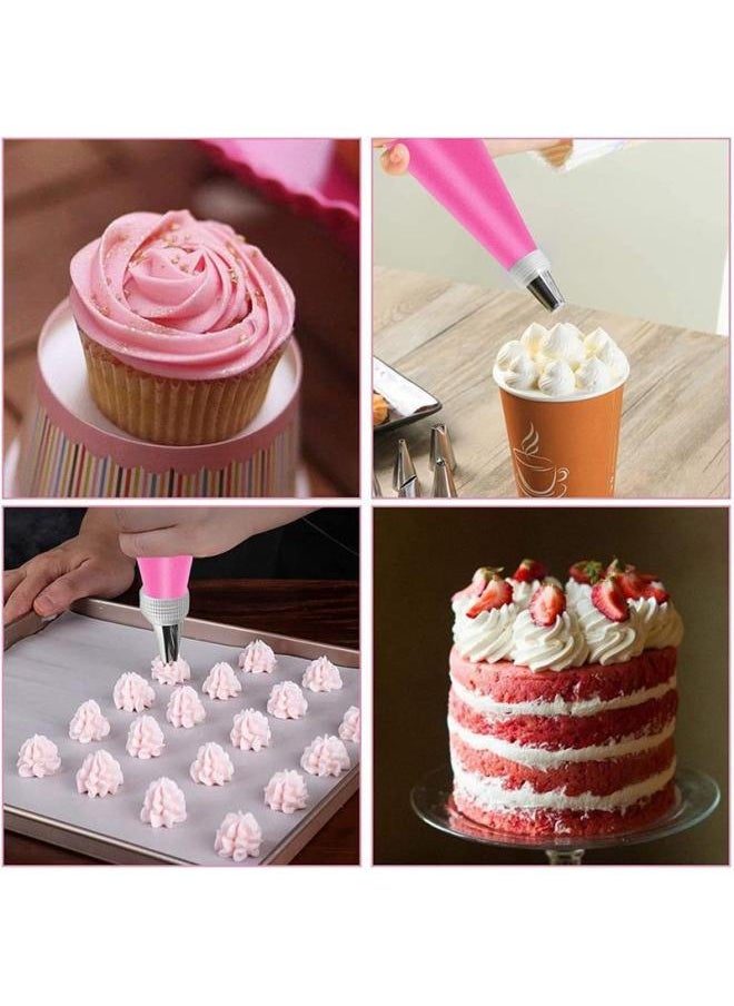Direct Supply 21-piece Pastry Nozzle Cream Nozzle Pastry Bag Cream Scraper Cake Decoration Baking Tool-Color:White-Specifications:More Sets Of Colors Can Be Customized