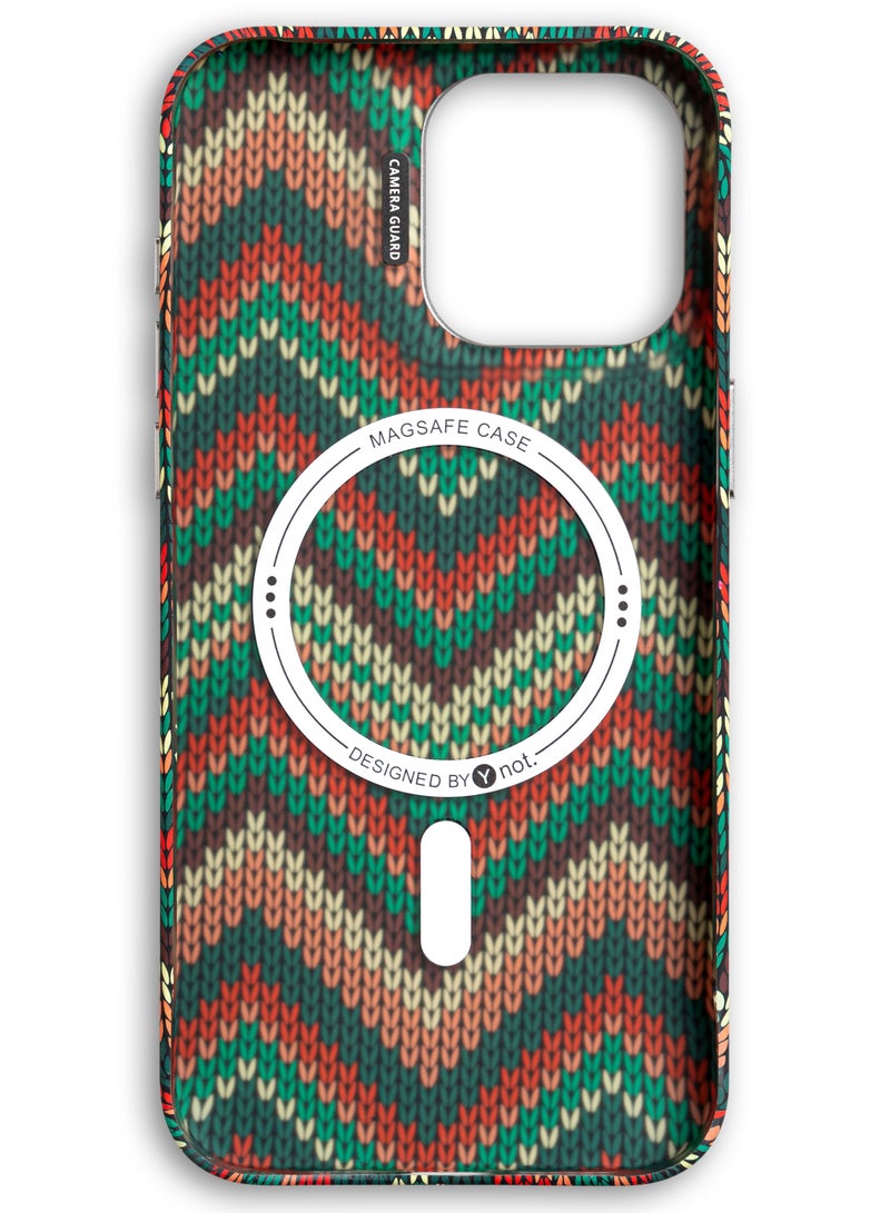 YNOT MagSafe carbon fiber protection case with camera stand for iPhone 15 Pro - Autumn colors - Image 3