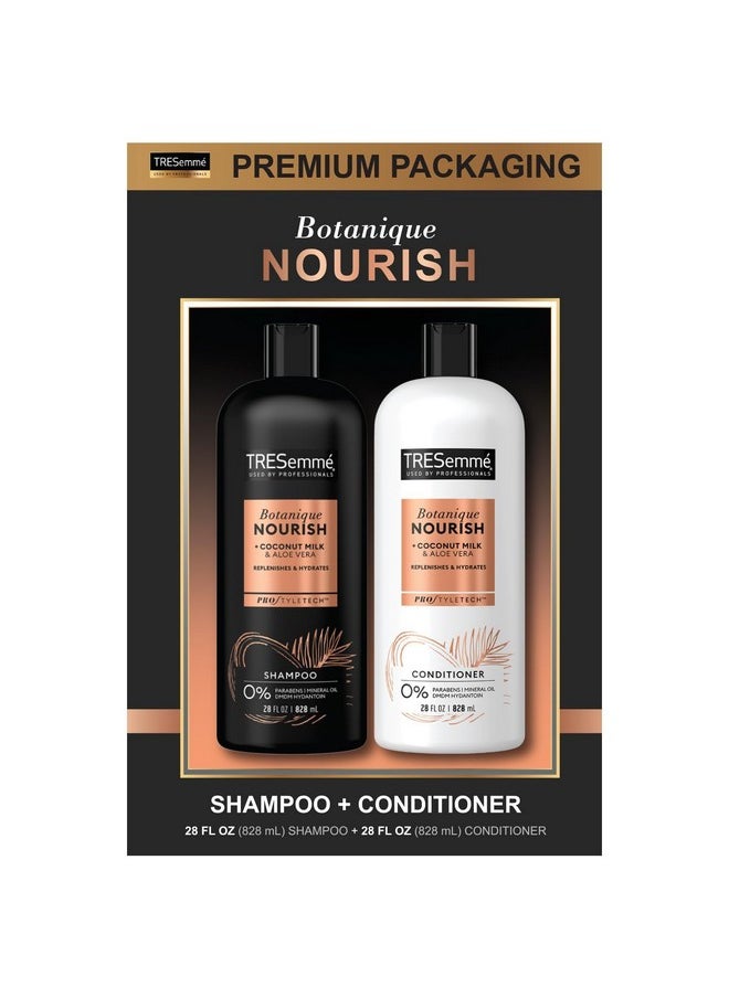 TRESemmé Shampoo And Conditioner Set Botanique Coconut Nourish Sulfatefree Shampoo And Conditioner Aloe Vera & Coconut Shampoo And Conditioner 28 Fl Oz (2 Piece Set)  - Image 1