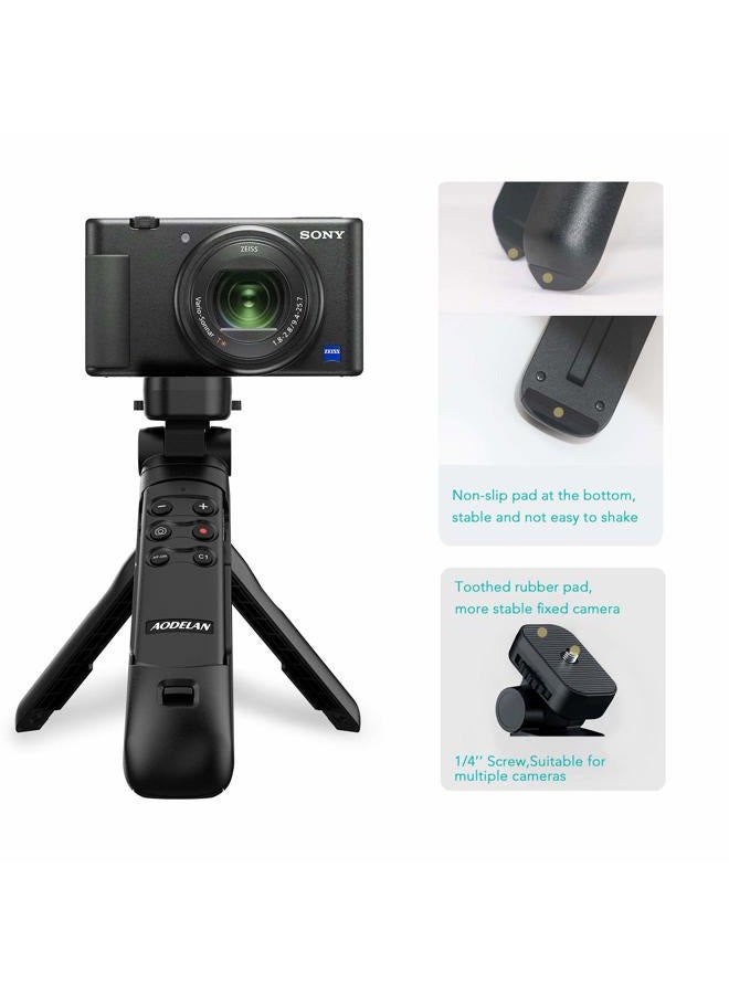 AODELAN حامل ثلاثي القوائم للتصوير الفوتوغرافي اللاسلكي مع زر تحكم عن بُعد وزوم لكاميرات سوني ZV-1، A7 III، A6600، ZV-E10، A6400، A6100، A7R IV، ZV-1F، A7R III، A9 II – بديل GP-VPT2BT للسفر والتسجيل الذاتي - Image 3