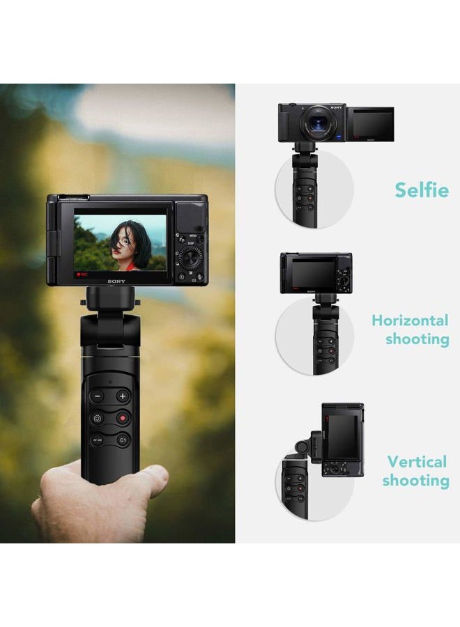 AODELAN حامل ثلاثي القوائم للتصوير الفوتوغرافي اللاسلكي مع زر تحكم عن بُعد وزوم لكاميرات سوني ZV-1، A7 III، A6600، ZV-E10، A6400، A6100، A7R IV، ZV-1F، A7R III، A9 II – بديل GP-VPT2BT للسفر والتسجيل الذاتي - Image 4