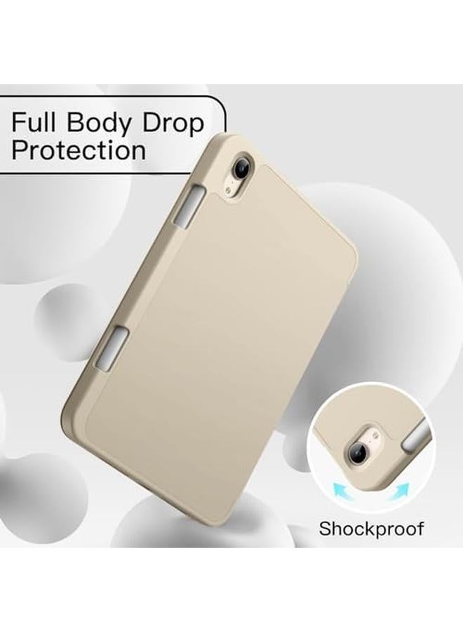 جي تيك حافظة لجهاز ايباد ميني A17 برو 2024 موديل الجيل السابع ميني 6 2021 غطاء رفيع لجهاز تابلت الجيل السادس مع ظهر ناعم من مادة TPU مع خاصية الاستيقاظ التلقائي والنوم وضوء النجوم - Image 4