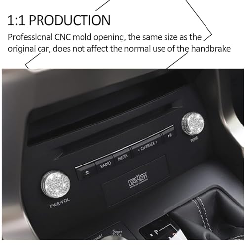 CUCHIYUN Bling Audio Volume Knob Covers PWR-VOL Switch Covers Crystal Decals Stickers Compatible with Lexus Accessories NX 2020-2017 ES 2017-2014 NX 200 300 ES 200 250 350 - Image 4