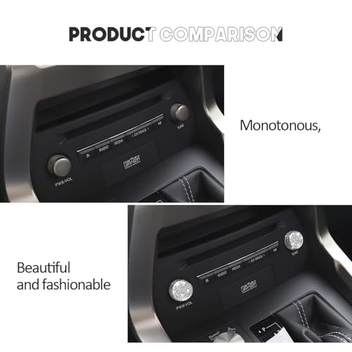 CUCHIYUN Bling Audio Volume Knob Covers PWR-VOL Switch Covers Crystal Decals Stickers Compatible with Lexus Accessories NX 2020-2017 ES 2017-2014 NX 200 300 ES 200 250 350 - Image 3