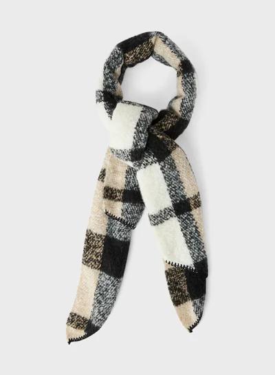 ONLY Plaid Print Scarf