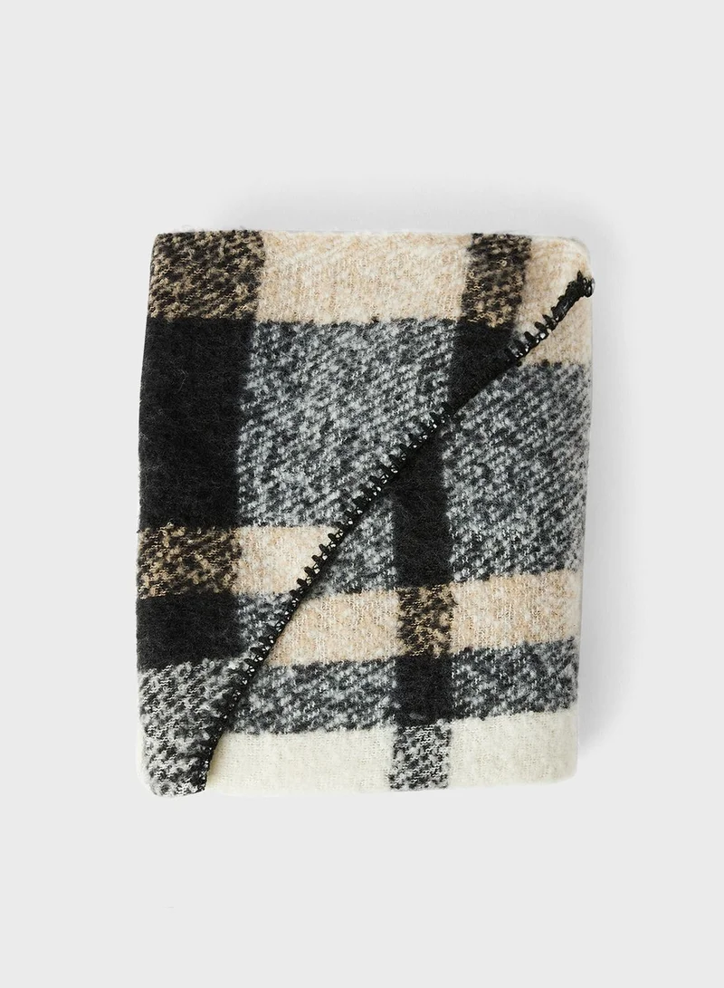 ONLY Plaid Print Scarf