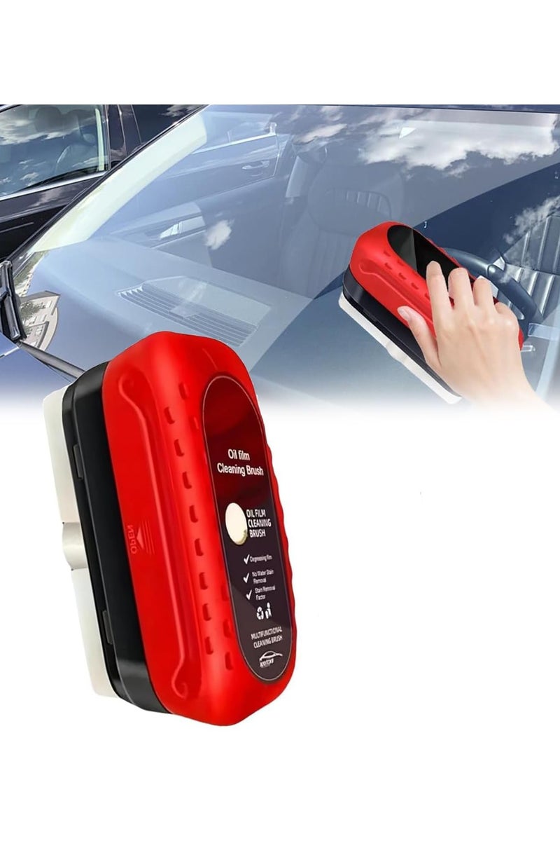 فرشاة تنظيف طبقة زيت السيارة، لوح تنظيف الزجاج، منظف ومزيل لزجاج السيارة الأمامي، مُحسِّن قوي للتأثيرات البصرية