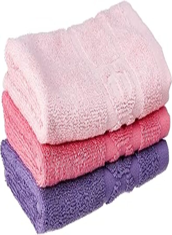 Dice Cotton Face Towel 3-Pieces, 30 cm x 30 cm Size, Group 3