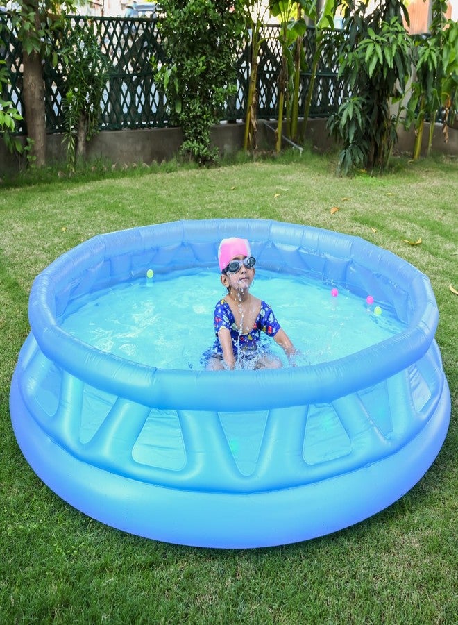 Glan Inflatable Round Space Ship Inflatable Bath Water Tub for Kids Swimming Tub for Garden Use Free Pool Balls (Round Bath Tub) - Image 2