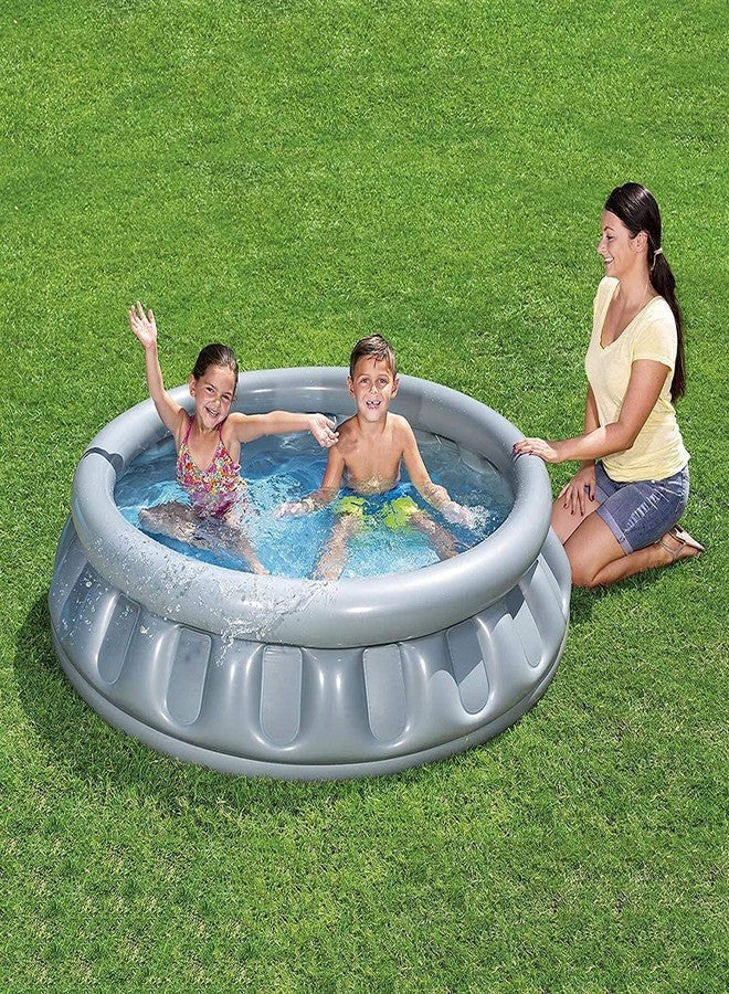 Glan Inflatable Round Space Ship Inflatable Bath Water Tub for Kids Swimming Tub for Garden Use Free Pool Balls (Round Bath Tub) - Image 4