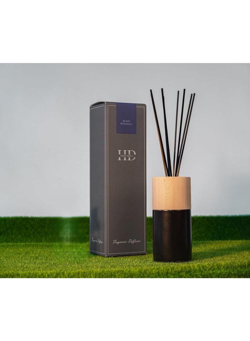 يسكن المنزل موزع عطر باتشولي أسود 136 مل - مهدئ وعطر منعش