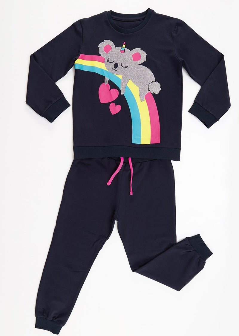 Denokids Glitter Koala Girls Tracksuit  - Image 4