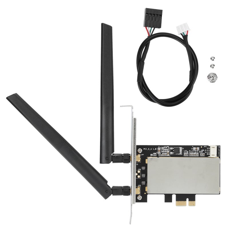 Mini PCI-E To PCI-E AC Adapter Card for Bluetooth WiFi Wireless Network Card - Driverless Network Card Adapter Compatible with PCIE-1X 4X 8X 16X Slot for 8260ac 7265ac 7260ac - Image 1
