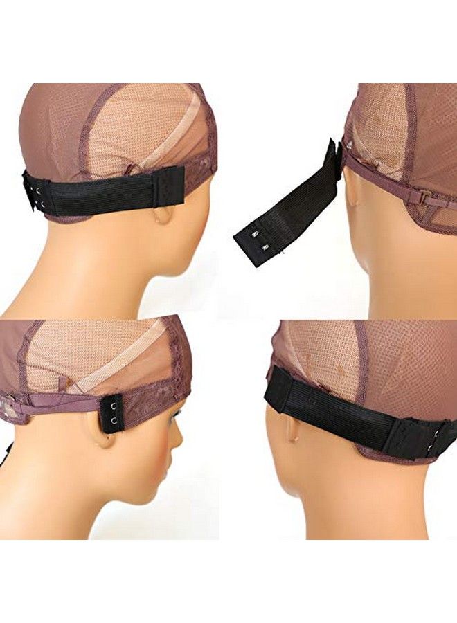 ZigZag Hair 5 قطع حزام مرن قابل للتعديل مع خطافات للشعر المستعار / إغلاق الدانتيل / حزام خياطة الدانتيل الأمامي أسود عرض 1.2 بوصة طول 9.5 بوصة (أسود 5 قطع) - Image 5
