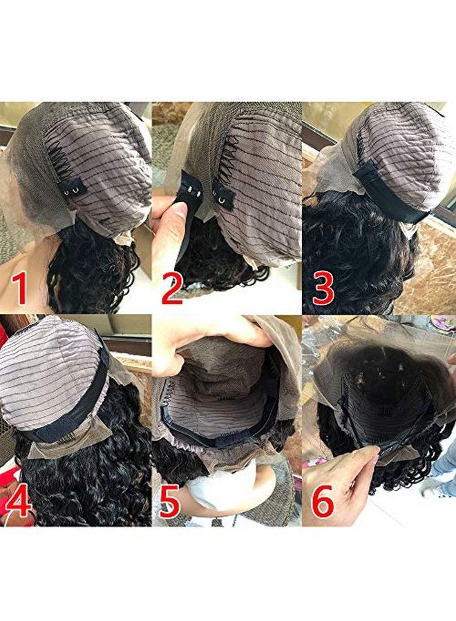 ZigZag Hair 5 قطع حزام مرن قابل للتعديل مع خطافات للشعر المستعار / إغلاق الدانتيل / حزام خياطة الدانتيل الأمامي أسود عرض 1.2 بوصة طول 9.5 بوصة (أسود 5 قطع) - Image 4