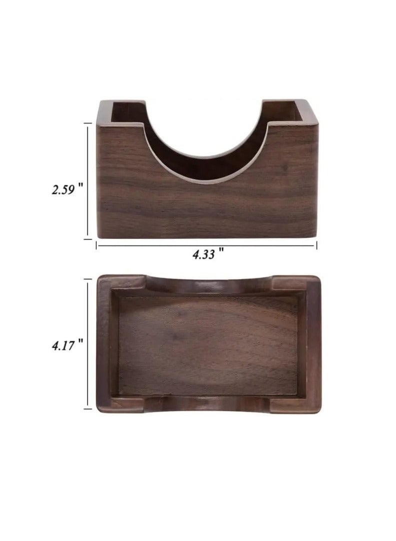 Liying Natural Wooden Coasters Set for Drinking Glasses, Tabletop Protection for Any Table Type, Set of 6 (Brown)  - Image 3