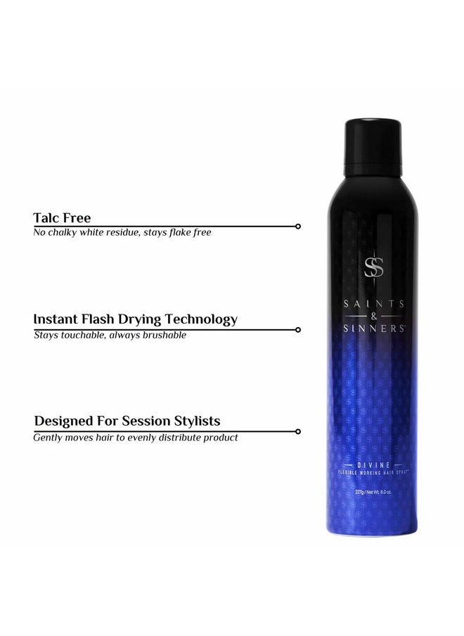 Saints & Sinners - Divine Flexible Working Hair Spray For Longlasting Volume Styling Thickening Touchable Brushable Maximum Hold - Image 1