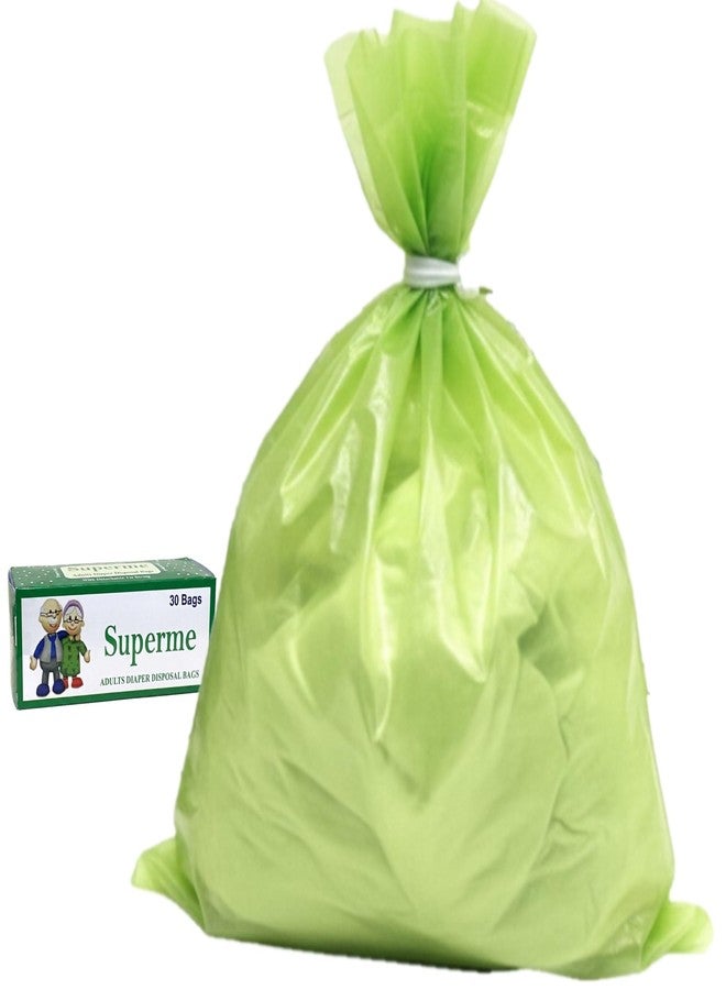 Superme Adults Diaper Disposable Bags Pack of 4 boxes…(120 Count) | Size 17" x 19" | Extra large size specially Designed For Adult Diapers. - Image 1