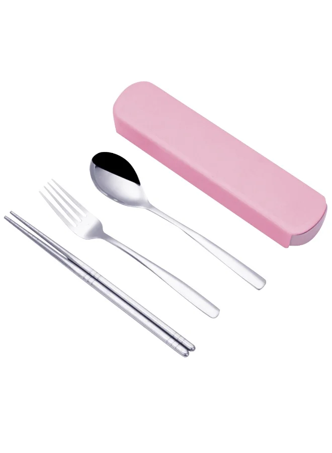 ستار بيبيز Star Babies - Spoon, Fork & Chopsticks Set - Pink