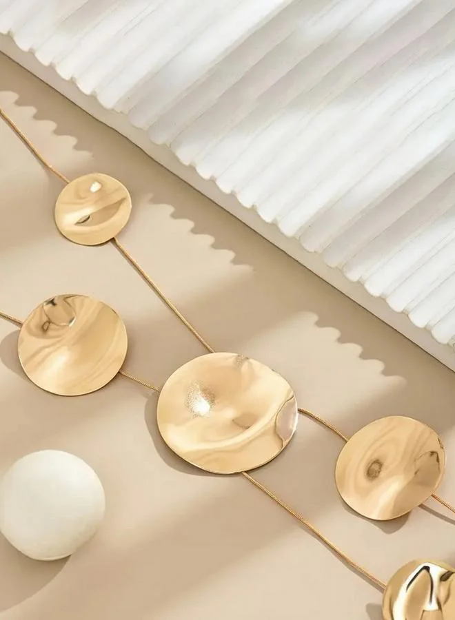 Take Two Gold Tone Disc Y Necklace