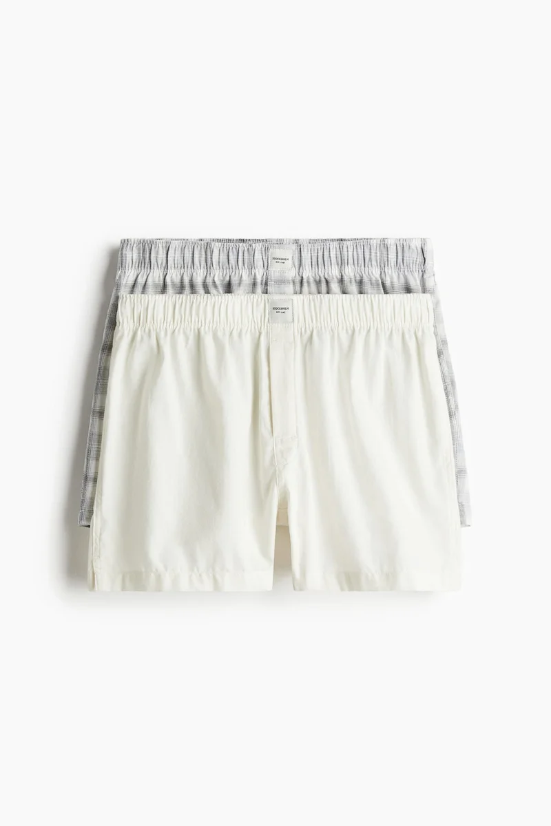 H&M 2-pack woven cotton flannel boxer shorts