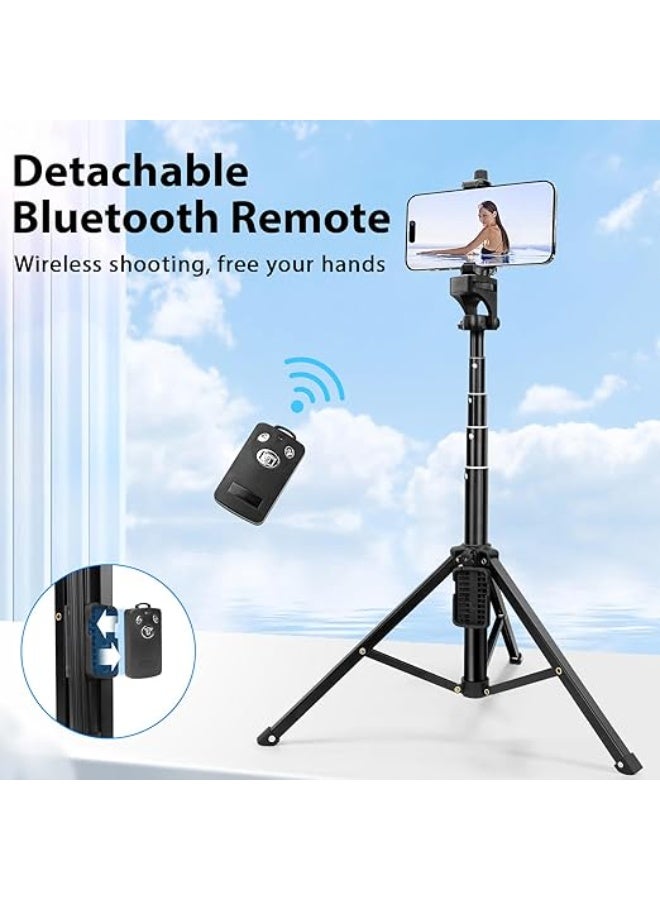 Selfie Stick 137cm – Phone Tripod with Wireless Remote & Flexible Tripod Head, Lightweight Aluminum Tripod Stand for Vlogging, Video Recording & Travel - Image 4