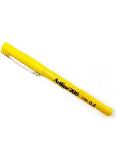 Artline 200N Fine Felt Tip Writing Pen Nib: 0,4mm Yellow 