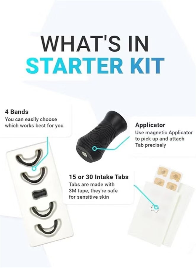 مجموعة شرائط الأنف للتنفس - 30 ملصقًا + 4 شرائط قابلة لإعادة الاستخدام + أداة تطبيق واحدة - تعزز امتصاص الأكسجين، وتقلل من الشخير، وتحسن جودة النوم - بدون أدوية، ومقاومة للتعرق، وآمنة على البشرة - قوس أبيض - Image 3