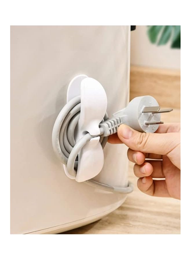 PROMASS Organizer for Kitchen Appliances and Devices Microwave, Mixer, Air fryer, Boiler, Oven and Others - Mobile Cable, (5-Packs) Adhesive Cable Organizer. - Image 5