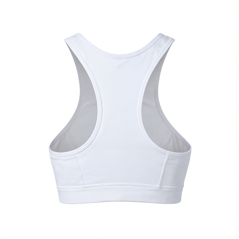 Sports Bra for Women Breathable Mesh No Wire Front Zip High Support White S - Image 4