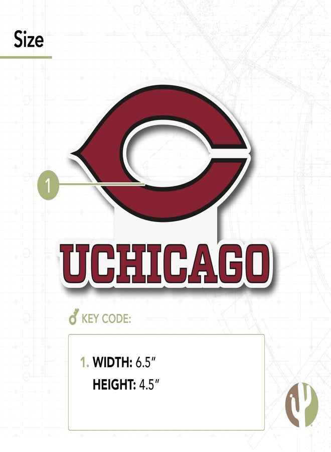 Desert Cactus The University of Chicago Sticker UChicago Maroons Vinyl Decal Laptop Water Bottle Car Scrapbook (IND 00104A) - Image 3