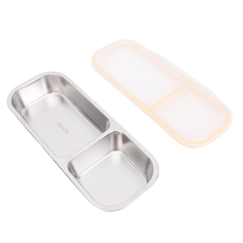Stainless Steel Lunch Box: L Size Milk White Color - Leak-Proof Secure Seal Compartment Design - Microwave & Dishwasher Safe Portable Food Container for Outdoor Camping Hiking Office Gym Daily Use - Image 4