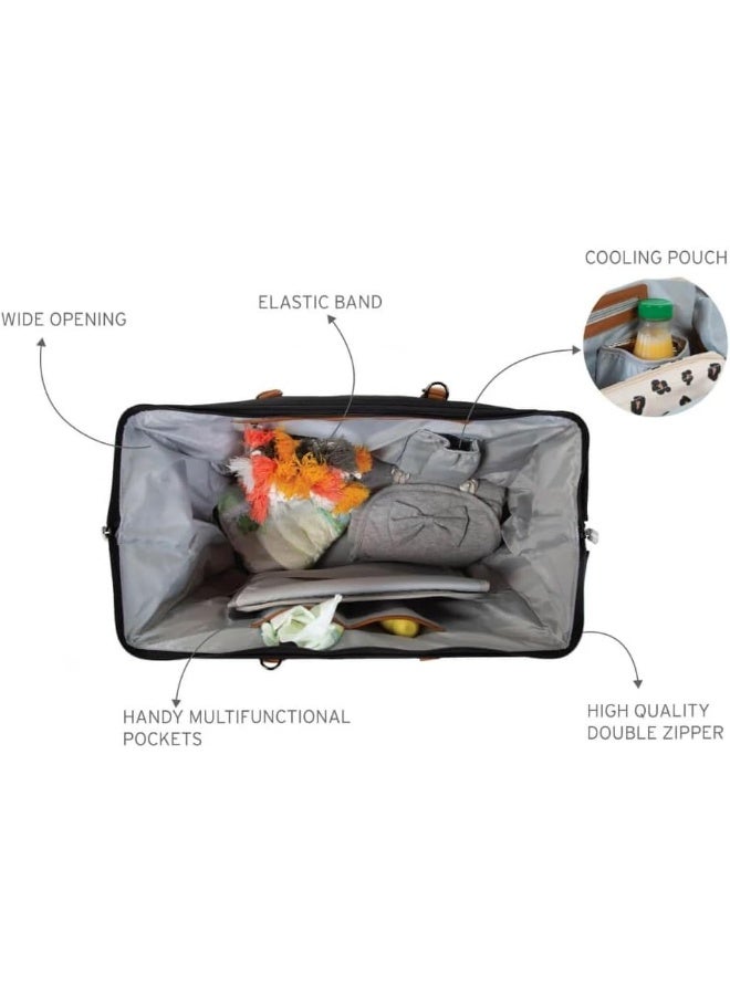 Childhome Mommy Bag, Functional Large Baby Diaper Bag, Travel Hospital Bag for Baby Care - Image 4