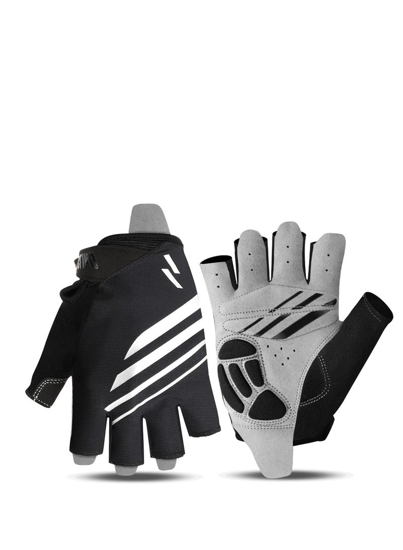 SYOSI قفازات ركوب الدراجات، قفازات دراجات للرجال/النساء، مع وسادة جل 5 مم مضادة للانزلاق قفازات دراجات الطرق لركوب الدراجات الجبلية والدراجات النارية والتدريب في صالة الألعاب الرياضية في الهواء الطلق - Image 1