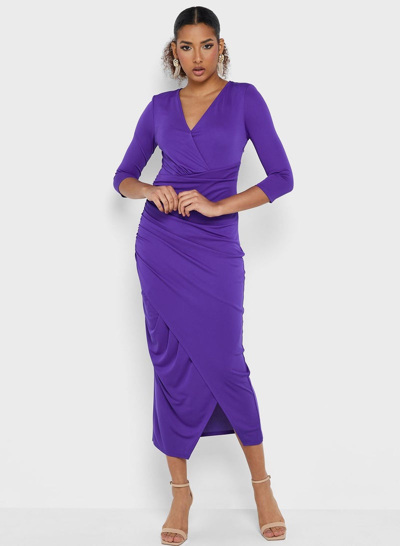 Montania Ruched Tulip Midi Dress - Image 1